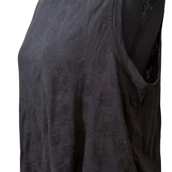 Evolution and Creation Black Floral Muscle Tee - Picture 3 of 4